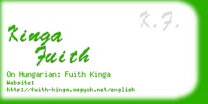 kinga fuith business card
